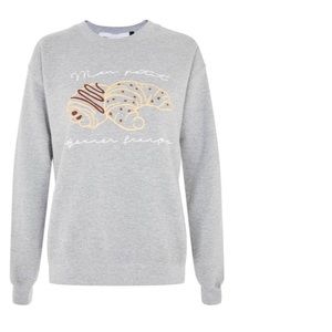 Topshop x Tee & Cake Croissant Sweatshirt
